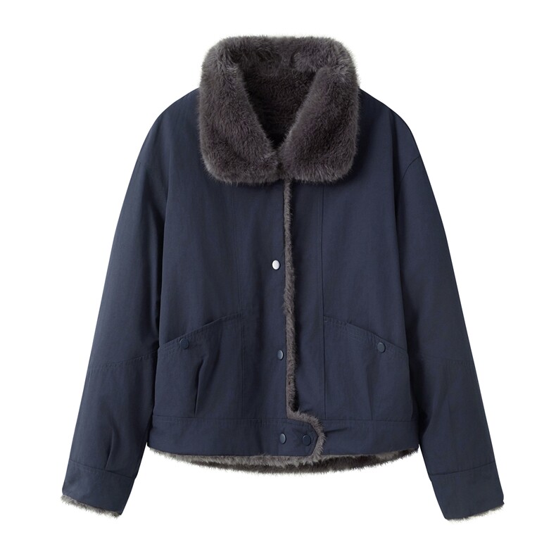 【冬季新款】短款两面穿派克服P-190-B012,女装派克服,简古