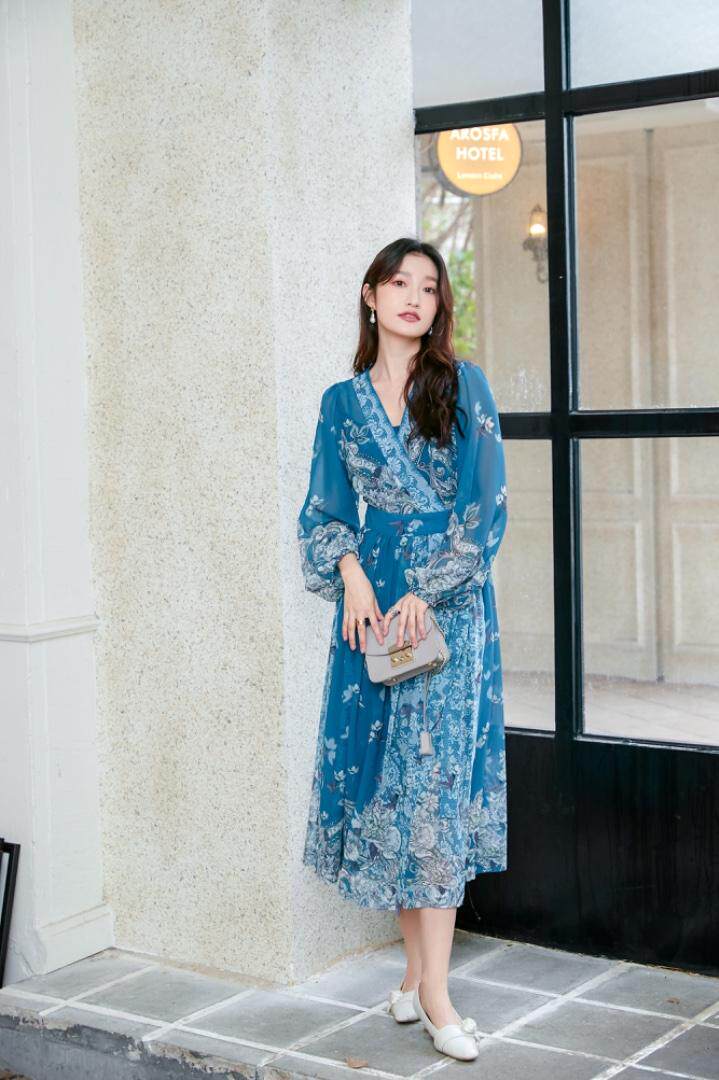 雪纺连衣裙，女装连衣裙，卡西姆