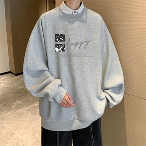 5XL华夫格卫衣男大码胖子圆领长袖t恤 HW76431-P30图片