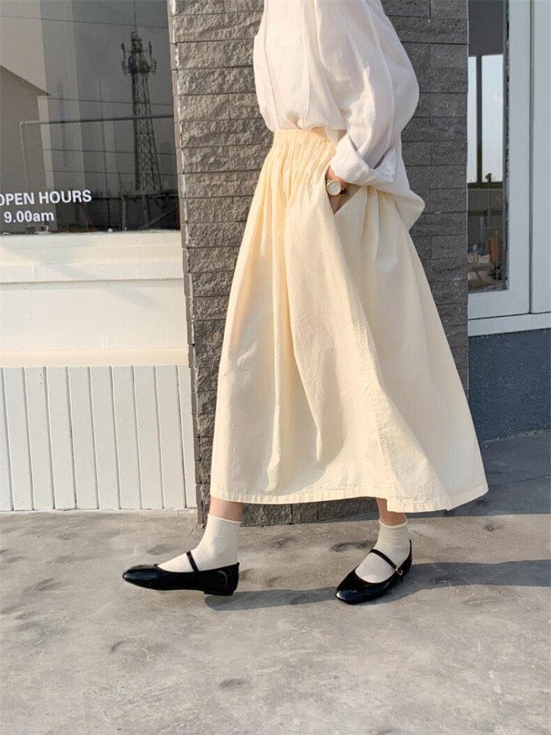 韩系半裙松紧腰设计～包容性极强，女装半身裙，DAP