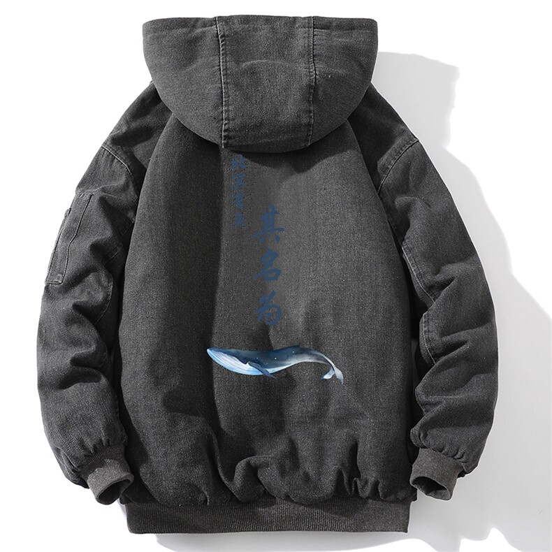 牛仔外套男大码加厚加绒衣男羊羔毛服男NM53261-P140网格,男装棉衣,电商A040A