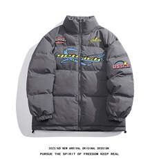 白底22冬季设计感时尚潮流印花保暖厚款立领棉衣MY7024P85控118，男装棉衣，电商A247-1