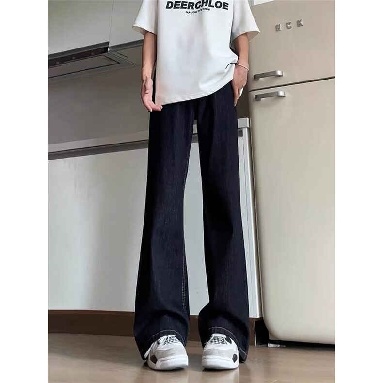 美式阔腿牛仔裤女2025夏季薄款高腰直筒宽松显瘦拖地裤NZA392,男装牛仔裤,星座516A