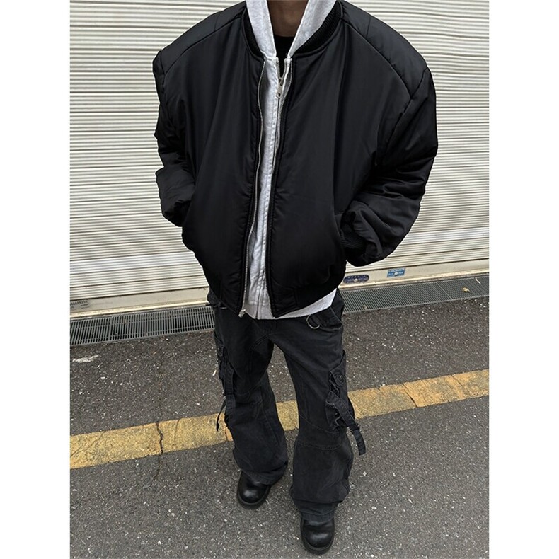 20美式高街飞行服bomber两面穿迷彩服宽松保暖厚棉衣潮LF1101P105,男装棉衣,电商D256-2(原A064-2)
