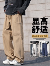 抖音品质工装潮牌男生初高中薄款运动直筒A146-GY598特p26量大优，男装休闲裤，HDA146