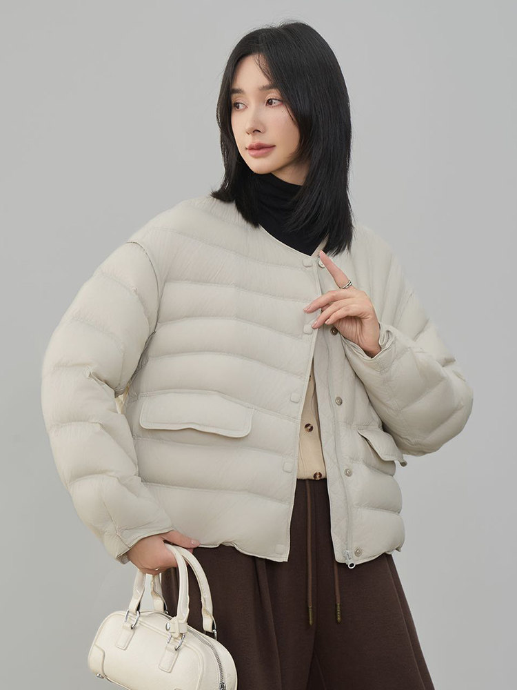 现货2025年冬季新款90白鸭绒休闲风冬季羽绒服女短款,女装羽绒服,阳光伊恋