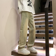 拼接牛仔裤微喇叭小直脚B342-K7029-P55直播品质，男装牛仔裤，电商B342