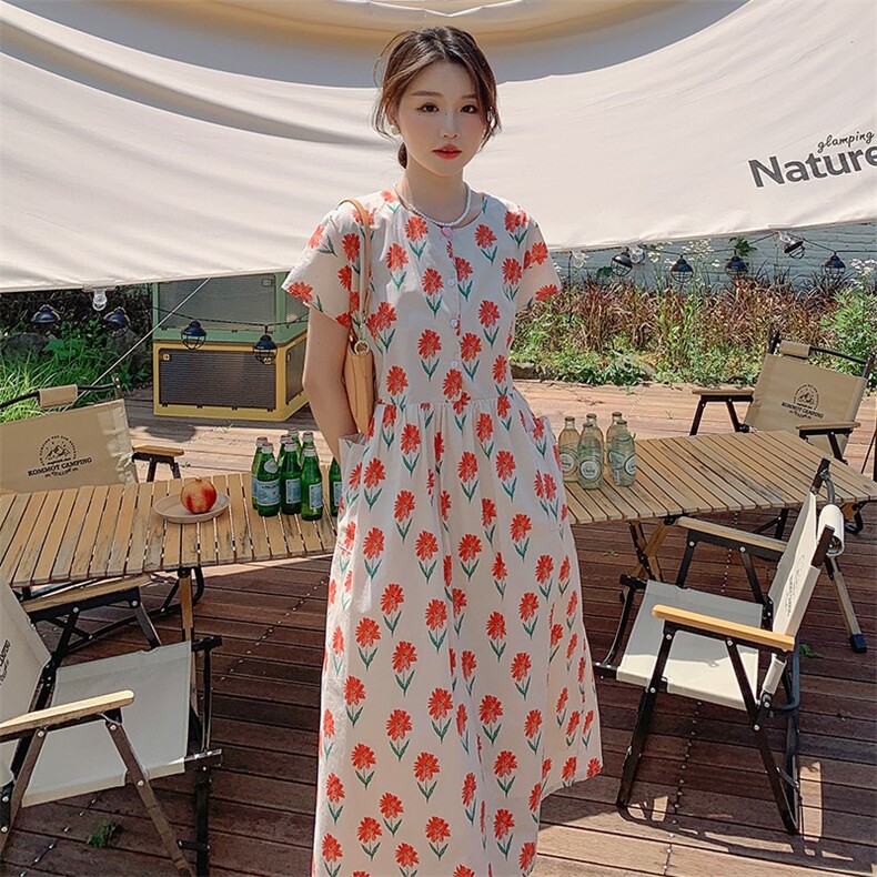有夏日新品现货碎花连衣裙主推款-款号2213-P105K158,女装连衣裙,浙宝305