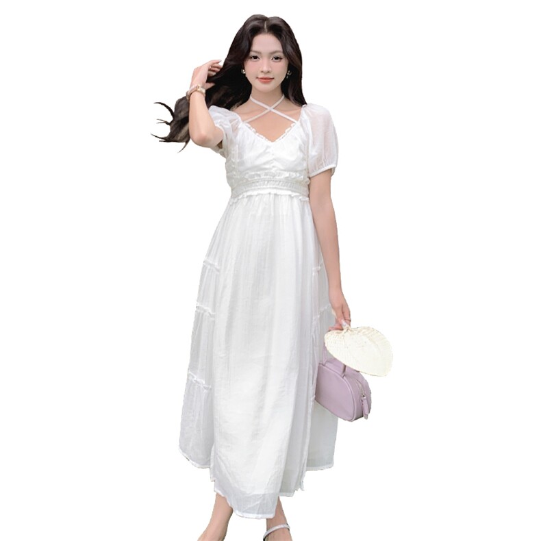 新款，白色连衣裙B081-4728-P135-K198,女装连衣裙,浙宝276（原081）