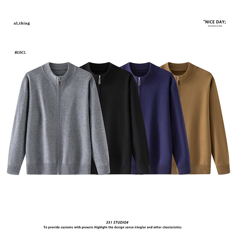 平铺~秋冬立领针织毛衣外套开衫 K2561/P65图片