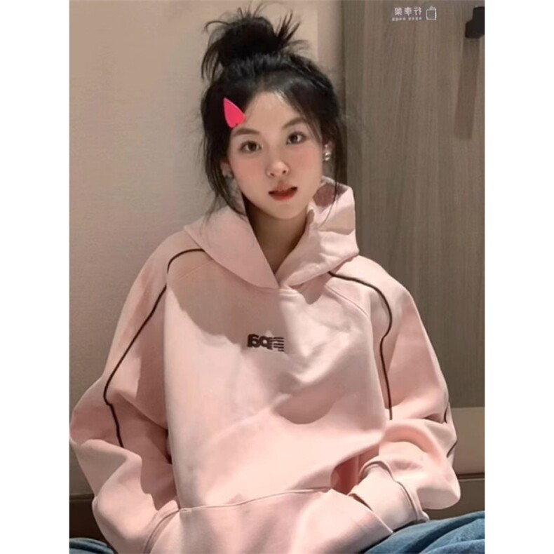 5378-P50原版做工华棉复合休闲宽松卫衣薄款 / 加绒图片