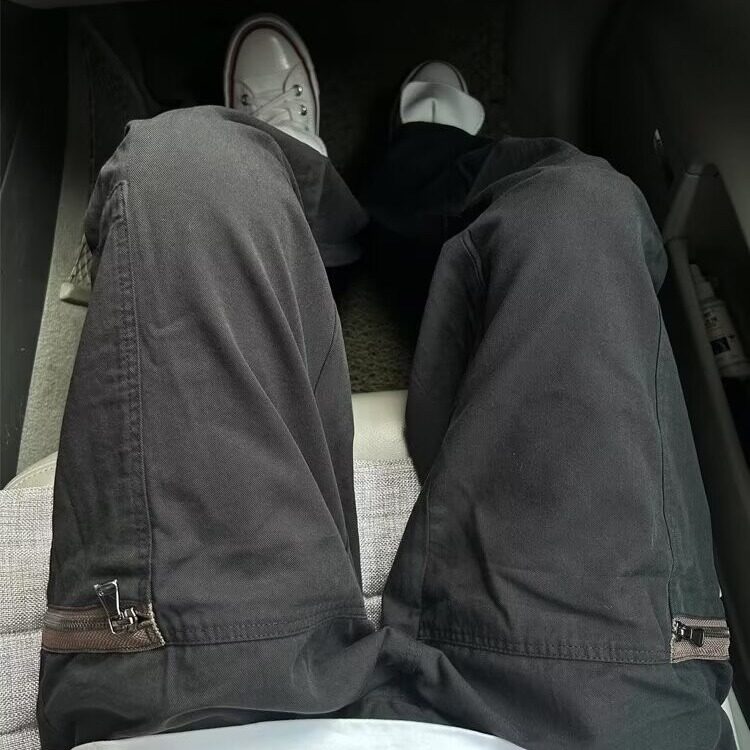 DAA37-P50早秋直筒裤男大口袋伞兵裤子潮牌工装裤-网图现货,男装牛仔裤,星座603-2