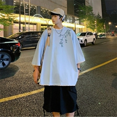 xZ116-T135-p25-控39M-5XL抖音拼接OVERSIZECLEANFITT恤夏季大码，男装T恤，星座116
