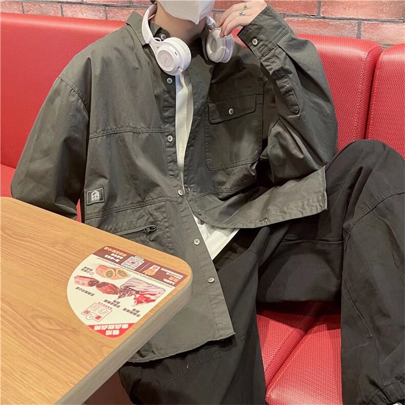 春秋季男士翻领休闲牛仔夹克宽松潮流痞帅上衣时尚外套CY1212-P41,男装夹克,星座412-2