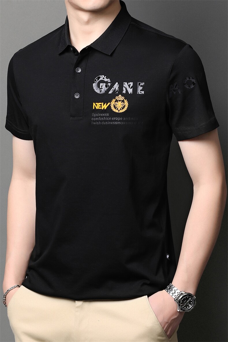 POLO衫男上衣半袖男装衣服男士体恤衫T恤潮牌休闲翻领爸爸短袖男,男装T恤,电商B212（原钱塘6029）