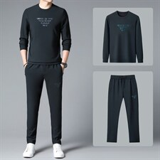 SXL9630秋季2023年新款男士长袖长裤修身休闲时尚卫衣套装P149，男装休闲套装，电商B360