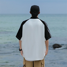 美式高街polo衫短袖男t恤夏季薄款2024新款痞帅插肩重磅潮牌上衣，男装Polo衫，星座410-6（原星座1304-1）