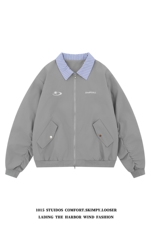 2025秋装美式复古拼接棒球服设计感潮牌飞行员夹克外套JK140-P128，男装夹克，四季星座1015