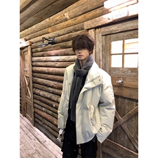 cleanfit羽绒棉服男款冬季加厚保暖pu皮棉衣外套立领情侣短款棉袄，男装棉衣，星座313A(原308A-2)