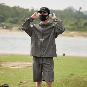 夏季薄款UPF50+防紫外线皮肤衣男宽松钓鱼防晒服套装2360-682-P55图片