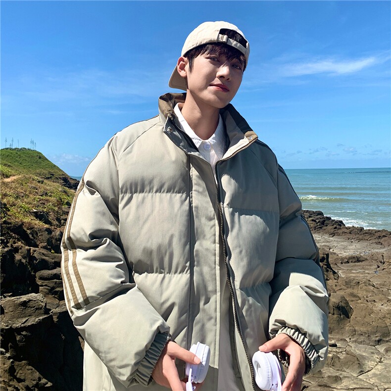 ！冬季条纹五防立领加绒加厚棉衣情侣撞色棉服外套MY7777-p68,男装棉衣,星座610B-1
