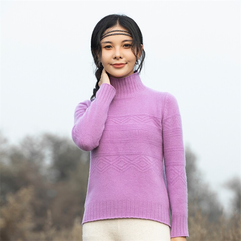半高领羊毛衫女套头2024年新款秋冬季保暖打底衫，女装羊毛衫，赛冬羊绒