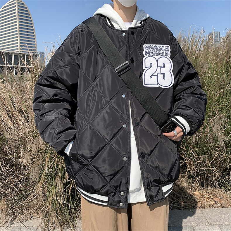 F586P65美式复古撞色棉服2024新款加厚保暖棉袄冬季,男装棉衣,星座512-6