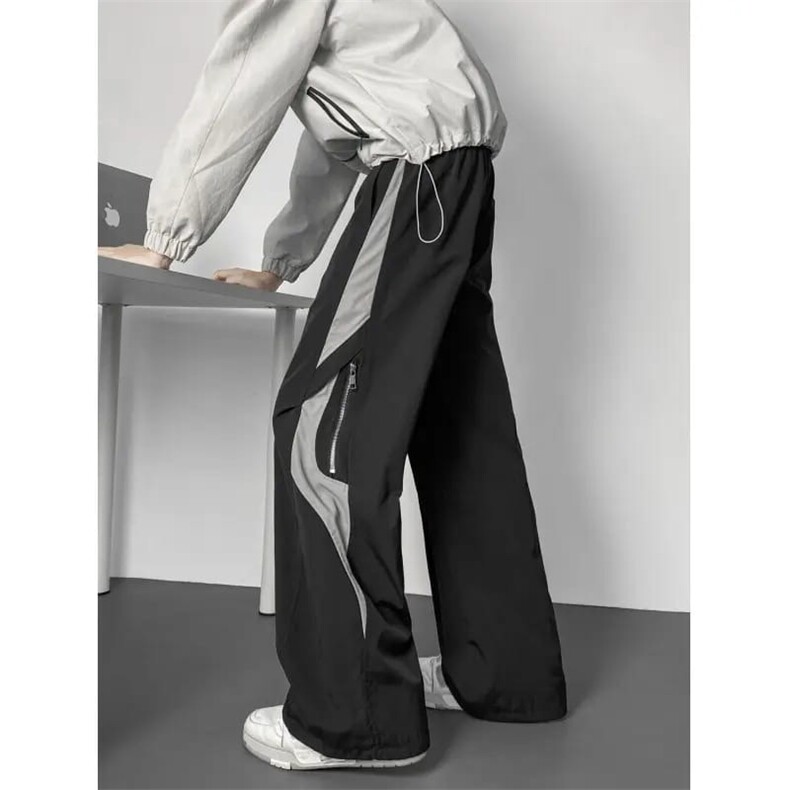 有货。拼接拉链设计休闲运动裤K6887-P28，女装休闲裤，星座412-3