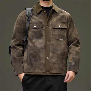 2025男士新款冬季麂皮绒羽绒服外套90绒  A8822 P245图片