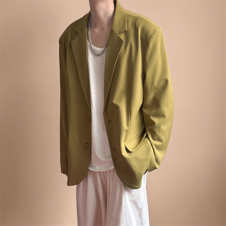 秋新款高级感潮西装外套宽松休闲设计感西服A351-AX2481-P115图片