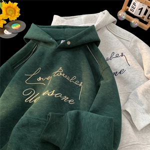 面底同色重磅砂洗做旧绳绣连帽卫衣JF808-特P68控118加绒P73控128图片