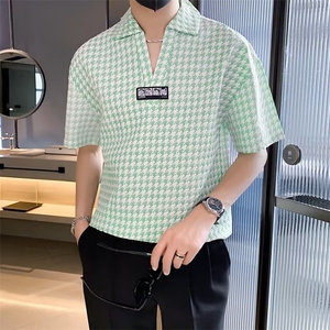 夏季冰丝短袖衬衫男高级感男装上衣薄款潮流半袖衬衣帅CS0558-P35图片