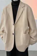 N6169/P95加棉P105冬季新开叉呢料毛呢西服男宽松外套上衣呢大衣，男装西服，电商A141