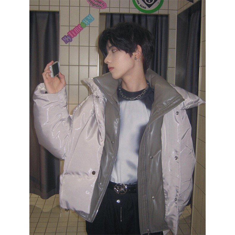 【有货】假两件棉服宽松百搭面包服棉衣外套MY9094特P150,男装棉衣,星座908-1