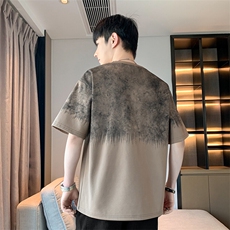 潮牌满印圆领短袖男士T恤休闲时尚夏季薄款宽松大码夏装半袖，男装T恤，星座1107-1