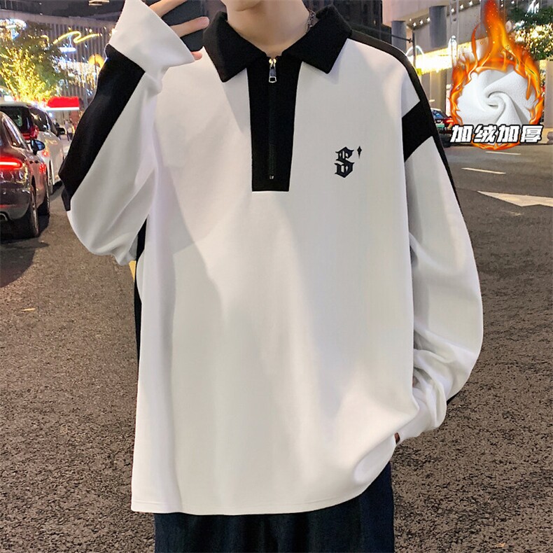 2024HT23018加绒外景大码翻领印花长袖T恤M-5XHT23832-P60,男装T恤,电商A022
