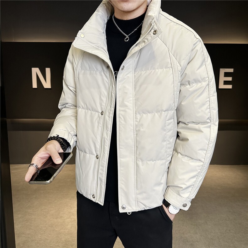 冬季店主风新款立领标羽绒服男短款保暖羽绒外套YR25101-P198,男装羽绒服,电商A237