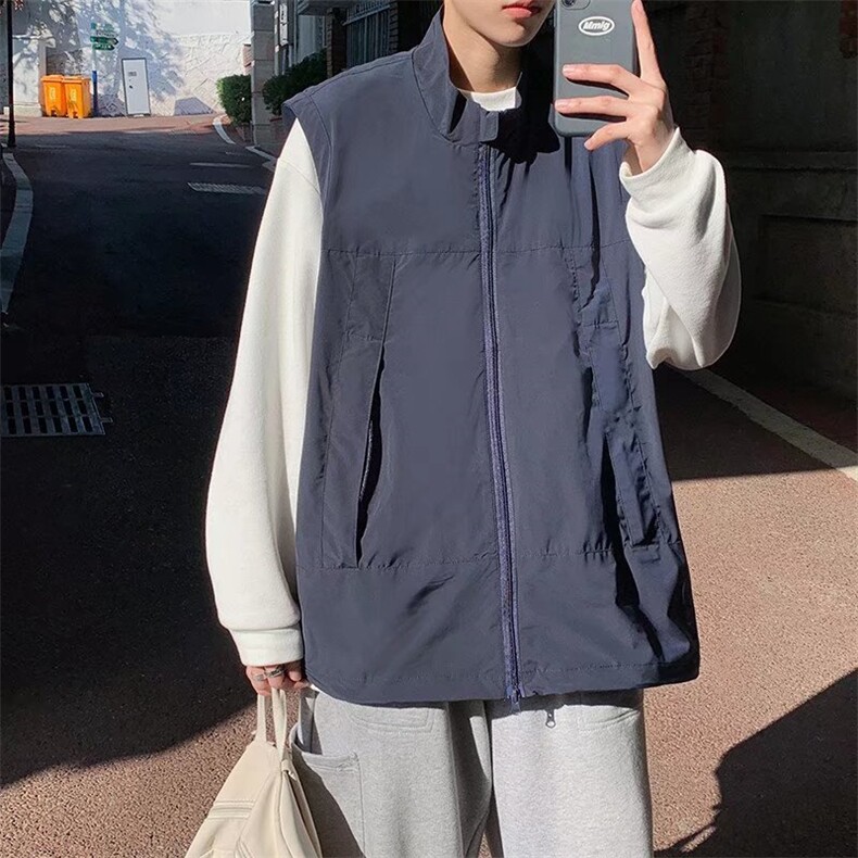 马甲男春季新款韩版潮流立领无袖背心M26P33,男装背心/马甲,星座1116-2