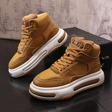 X4646-275秋冬厚底增高休闲鞋韩版高帮板鞋百搭时尚男鞋子，男鞋靴子，星座1407-3
