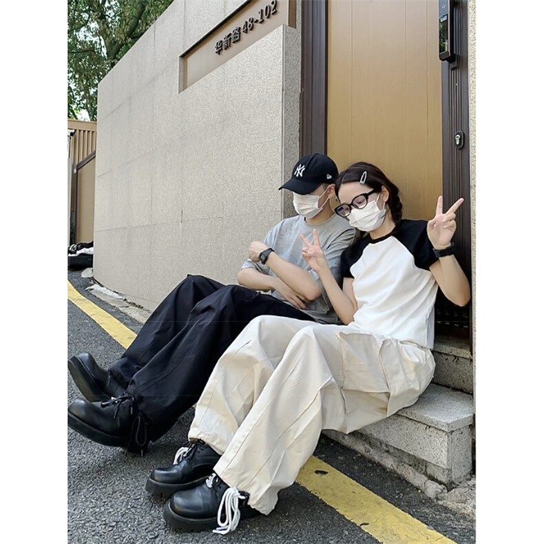 B221美式ins街头hiphop宽松工装休闲裤子LK23122-P65控88,男装休闲裤,电商B221