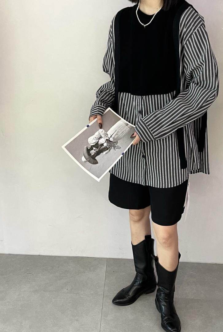 雷洛奇丽—秋装拼接衬衫，女装衬衫，雷洛奇丽