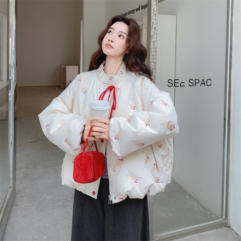 大量价格优势冰淇淋刺绣羽绒服外套，2B218-2585-P275.控418,女装羽绒服,2B218