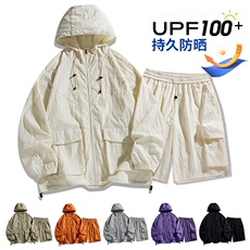 UPF100+有报告凉感轻薄透气套装防晒服两件套HS621-P70，男装防晒衣，星座1206（原A206）