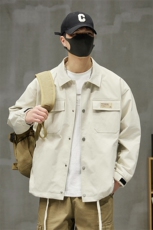 工装夹克男宽松落肩宽松纯色上衣外套DSA157B-JK733-P68，男装夹克，电商A157B