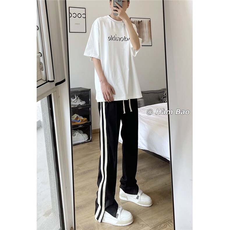 春装美式复古织带编织裤脚拉链开叉休闲裤XZ502-K639-P55控79,男装休闲裤,星座502