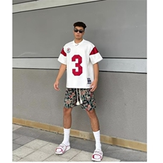 百搭无品牌流行夏威夷度假风满印休闲五分短裤男潮流时尚XXD32，男装牛仔裤，星座208-5
