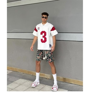 百搭无品牌流行夏威夷度假风满印休闲五分短裤男潮流时尚XXD32图片