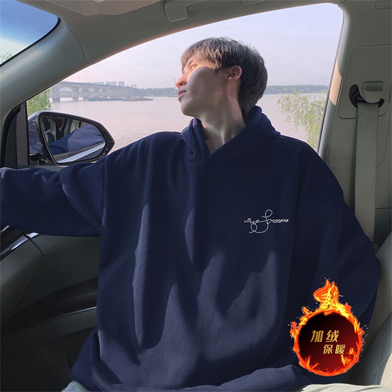 抖音得物供货可提供视频秋冬重磅美式宽松连帽卫衣WKD32,男装卫衣,电商A486