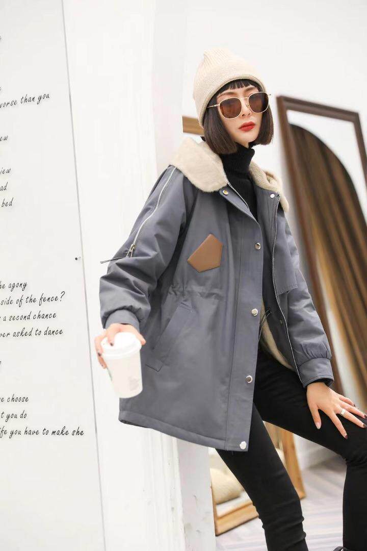 貂绒派克服，三色，三个尺码[现货]，其它，依柏璐