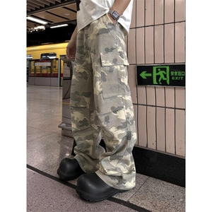 【有货】美式复古迷彩裤男款春秋潮牌痞帅炸街裤子B0013LL-特P60图片